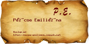 Pécse Emiliána névjegykártya